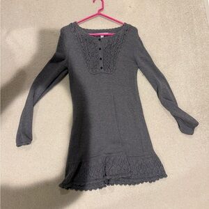 Massimo Dutti Charcoal Kids Dress